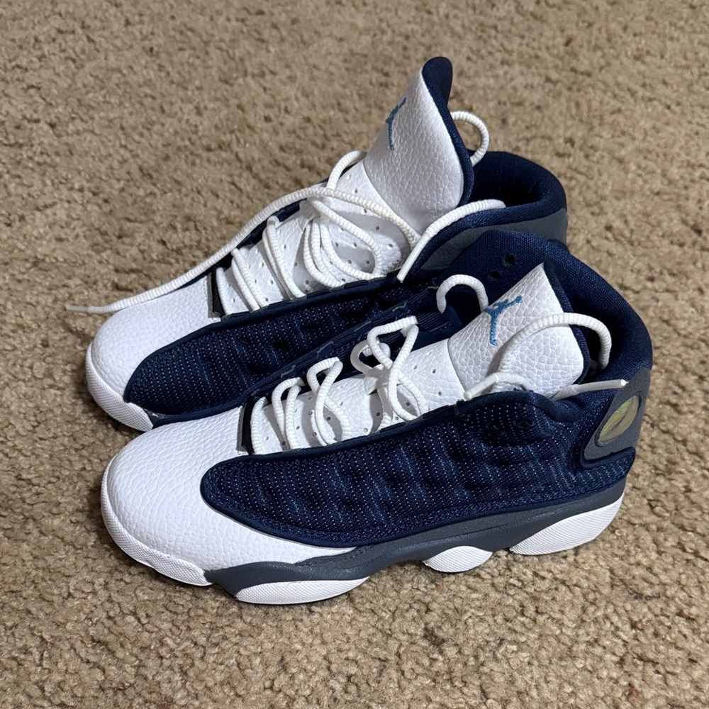 Jordan Kids Navy and White Sneakers